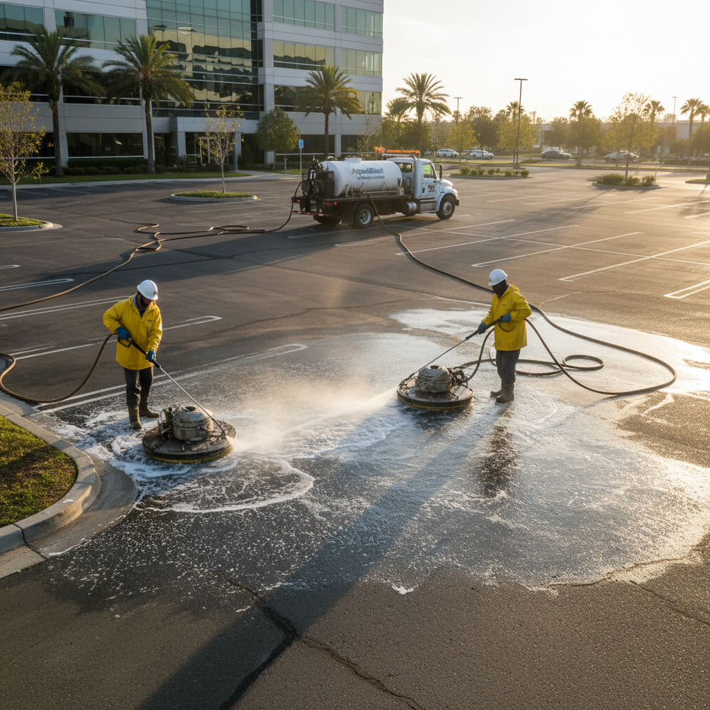 parking lot Pressure Washing